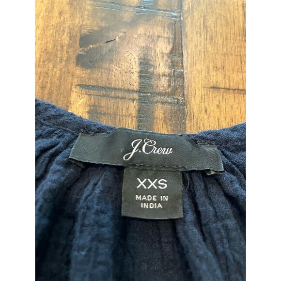 J.Crew Mini Dress Size XXS Navy Tiered Pullover Cotton - Picture 5 of 8